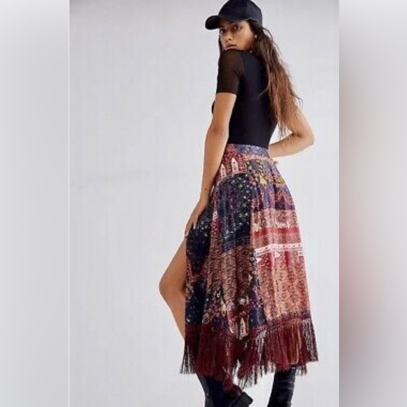 Free People Sweet Dreams Scarf Maxi Skirt NWT Size 2 - Picture 1 of 15